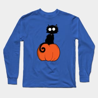 Pumpkin Kitty Meow Long Sleeve T-Shirt